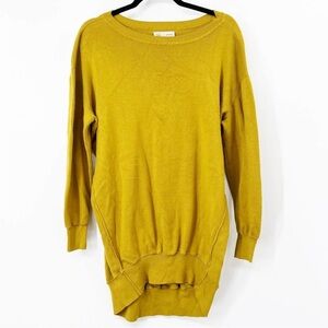 Saturday Sunday Anthropologie Yellow High Low Long Sleeve Sweater